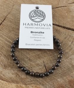 Bracelet Bronzite - Perles 6mm, 1 pièce